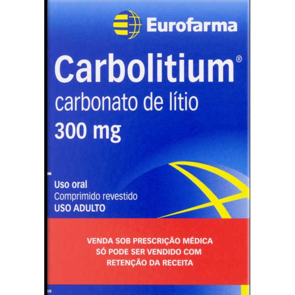 CARBOLITIUM CARBONATO DE LÍTIO 300MG 60 COMPRIMIDOS
